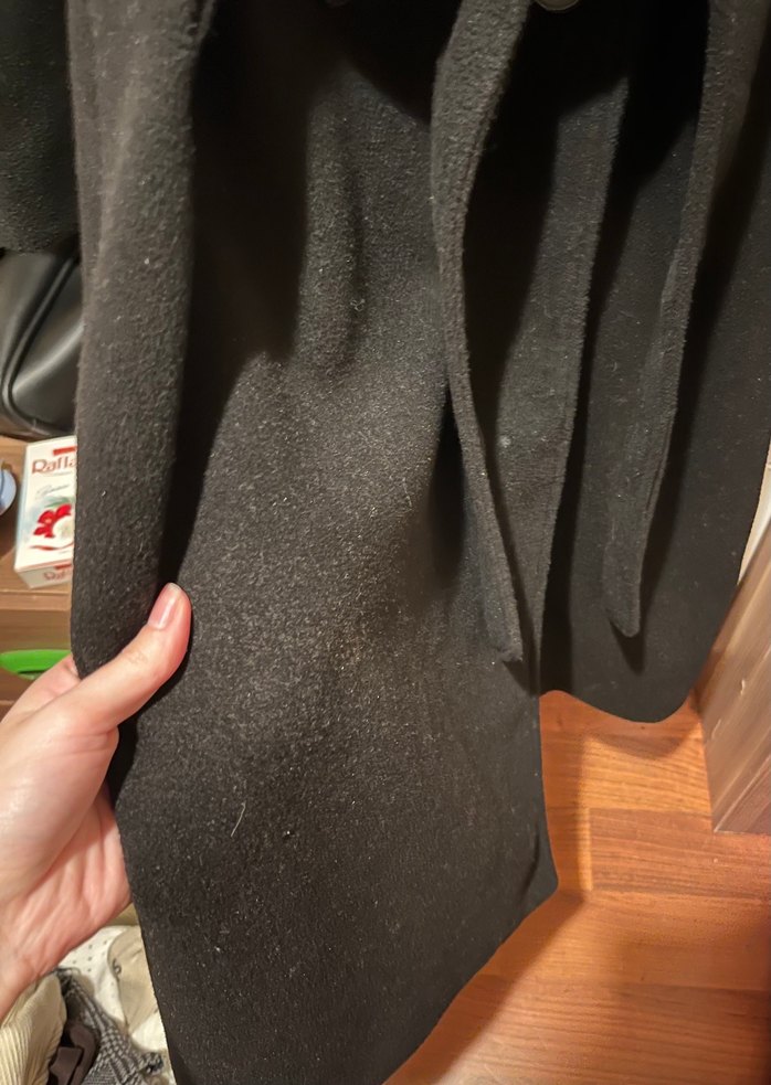 Siyah Astarlı Kemeri Uzun Kaban - Görsel 5