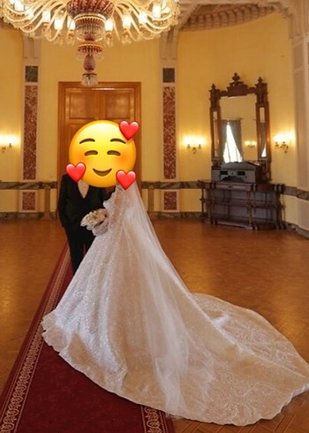 Full taşlı boncuklu Prenses Gelinlik - Görsel 4