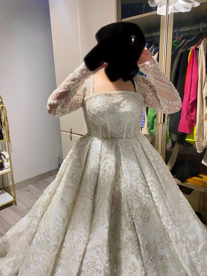 Full taşlı boncuklu Prenses Gelinlik - Görsel 3