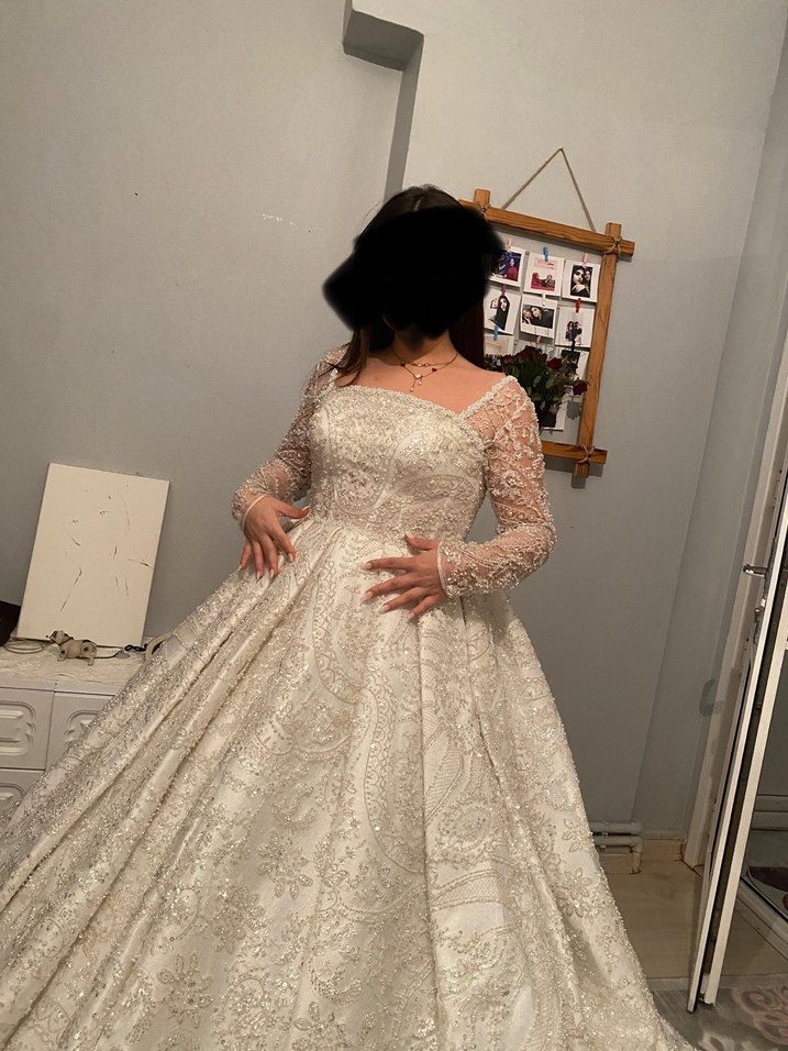 Full taşlı boncuklu Prenses Gelinlik - Görsel 2