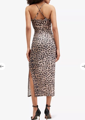 Leopar Desenli Kadın Elbise - Görsel 4