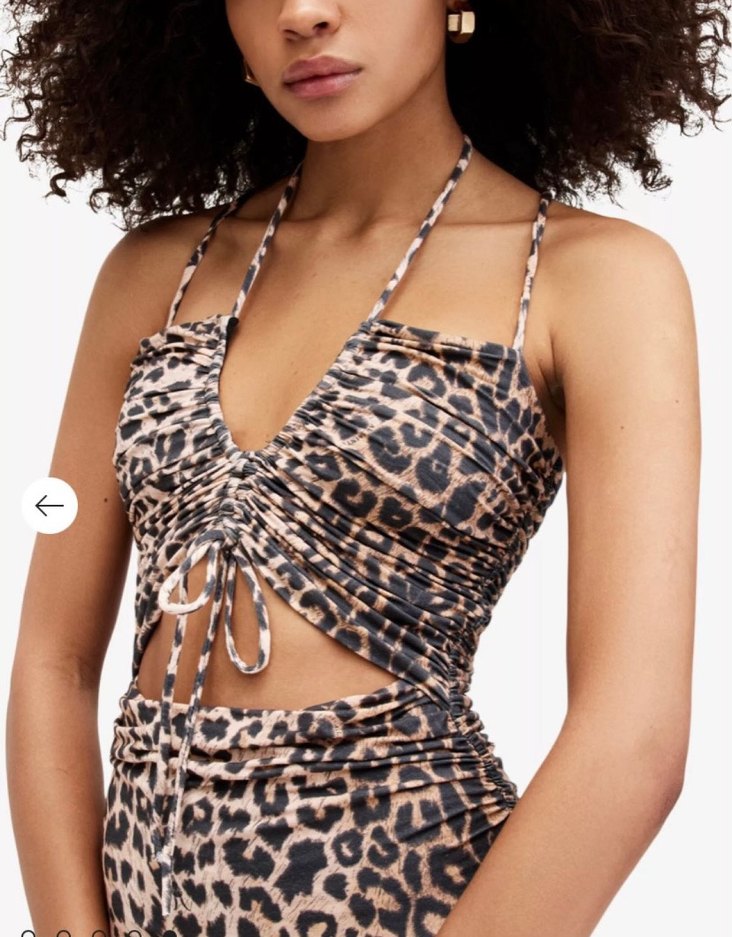 Leopar Desenli Kadın Elbise - Görsel 2