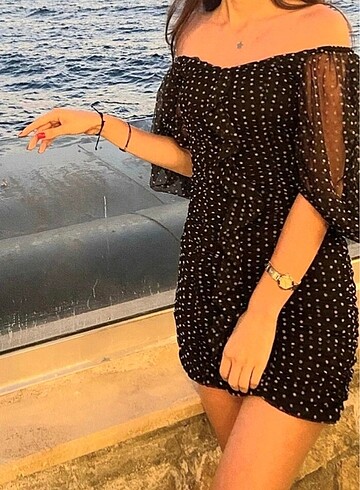 Zara Zara Puantiyeli Elbise
