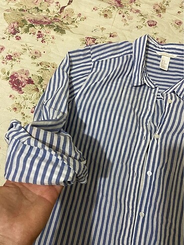 H&M Hm çizgili yazlık gömlek