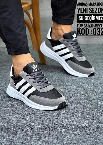 Adidas Marathon Su Geçirmez Gri Sneaker