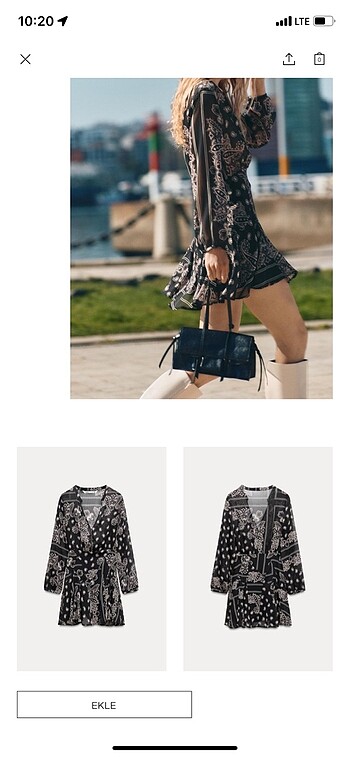 Zara Zara desenli elbise