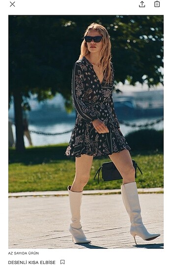 Zara desenli elbise