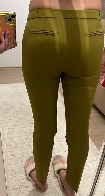 m Beden yeşil Renk Yağ yeşili kumaş pantolon