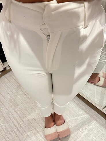 m Beden Beyaz kumaş pantolon