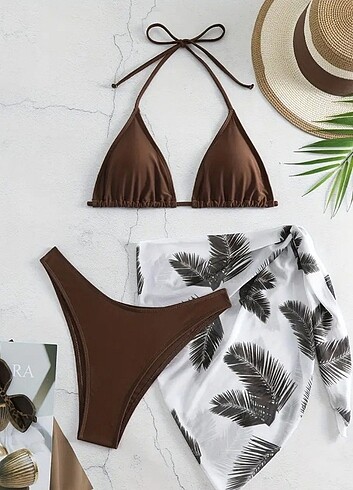 Kahverengi bikini takımı 
