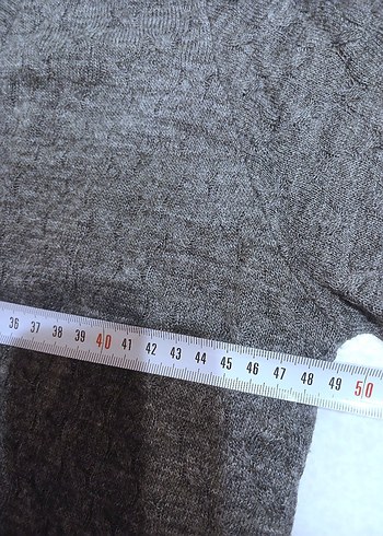 xl Beden gri Renk Gri örgü desen Kadın Kazak V Yaka