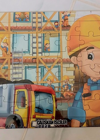 Çalışkan İşçiler Renkli Çocuk Yapbozu