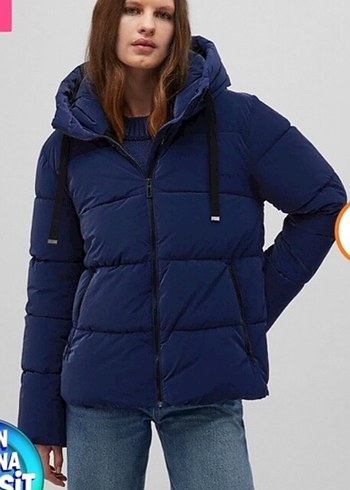 Mavi jeans paraşüt kumaş lacivert şişme mont