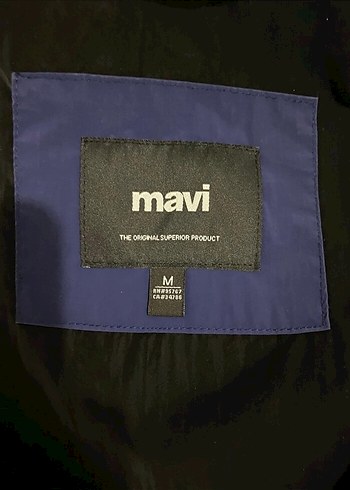 m Beden Mavi jeans paraşüt kumaş lacivert şişme mont