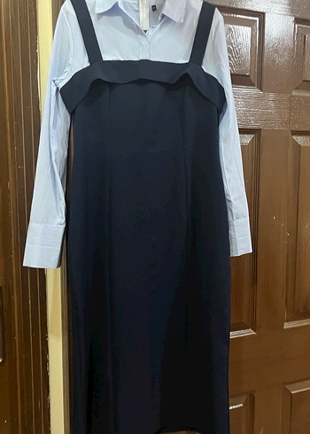 Kadın Lacivert midi elbise - Görsel 3