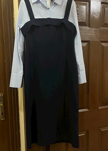 Kadın Lacivert midi elbise - Görsel 4