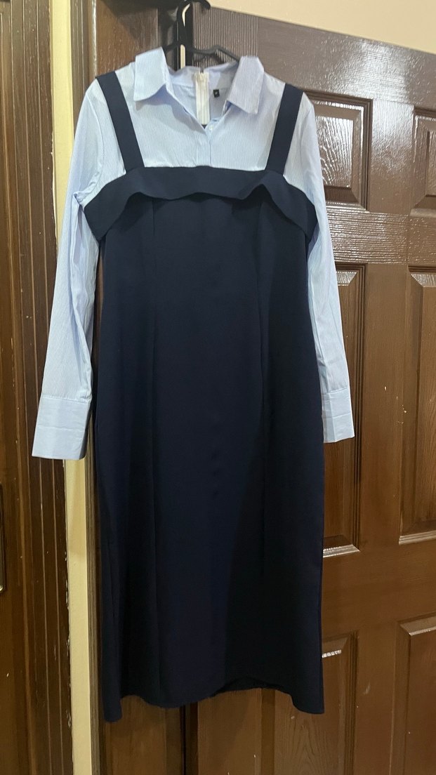 Kadın Lacivert midi elbise - Görsel 3