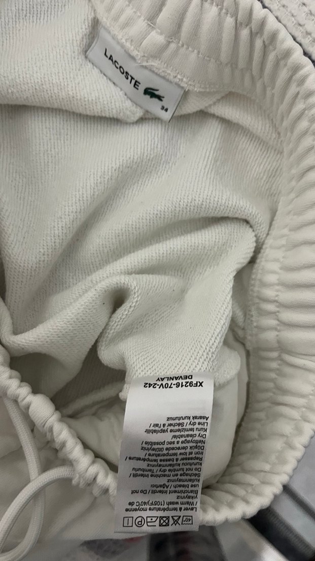 Lacoste Beyaz Kadın Pamuklu Salaş Eşofman Altı — görsel 4/7