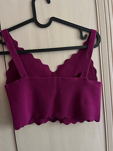 Trendyol & Milla Mürdüm crop Mini üst