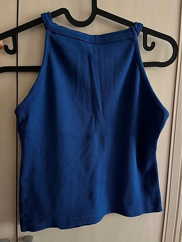 Diğer Saks mavisi Crop üst