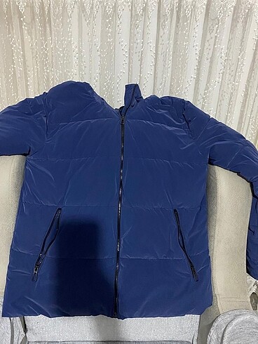 m Beden Mavi jeans lacivert şişme mont