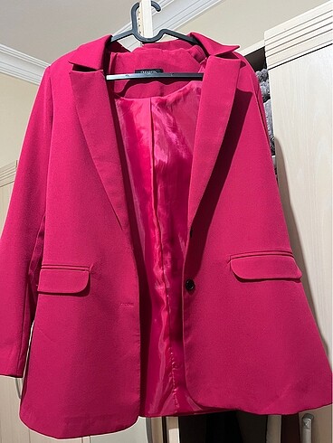 Fuşya blazer ceket