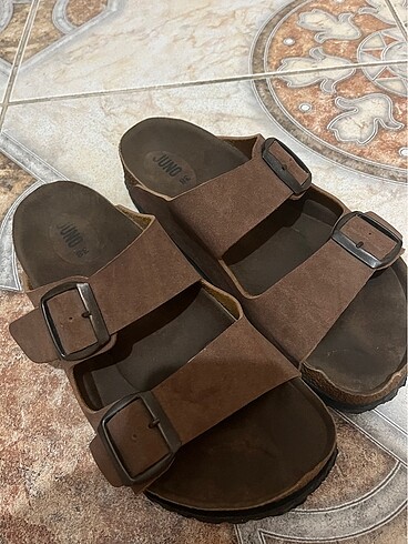 Kahverengi birkenstock modeli Terlik