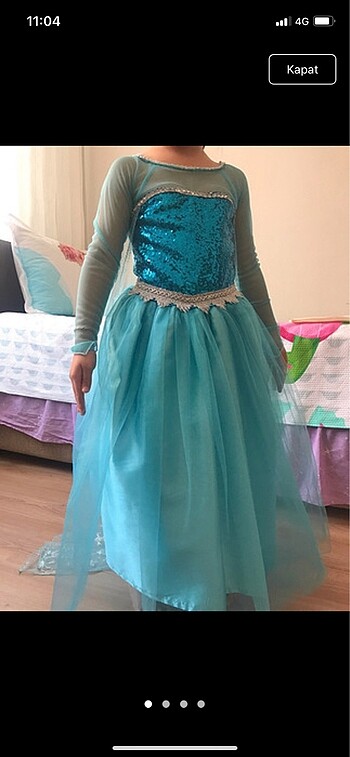 Elsa Kostüm Elbise