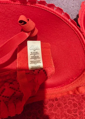 42 Beden Kırmızı Vintage Bohem Midi Sütyen ve Külot