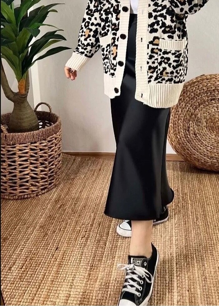 Siyah Saten Etek - Görsel 2