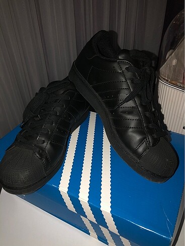 Siyah Adidas Superstar - Görsel 5