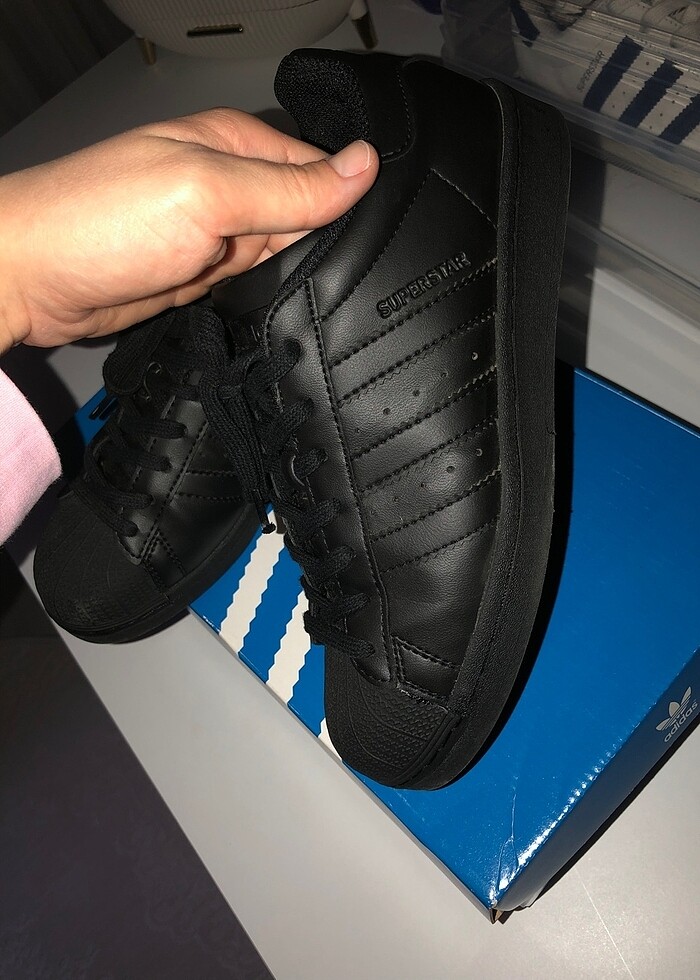 Siyah Adidas Superstar - Görsel 2