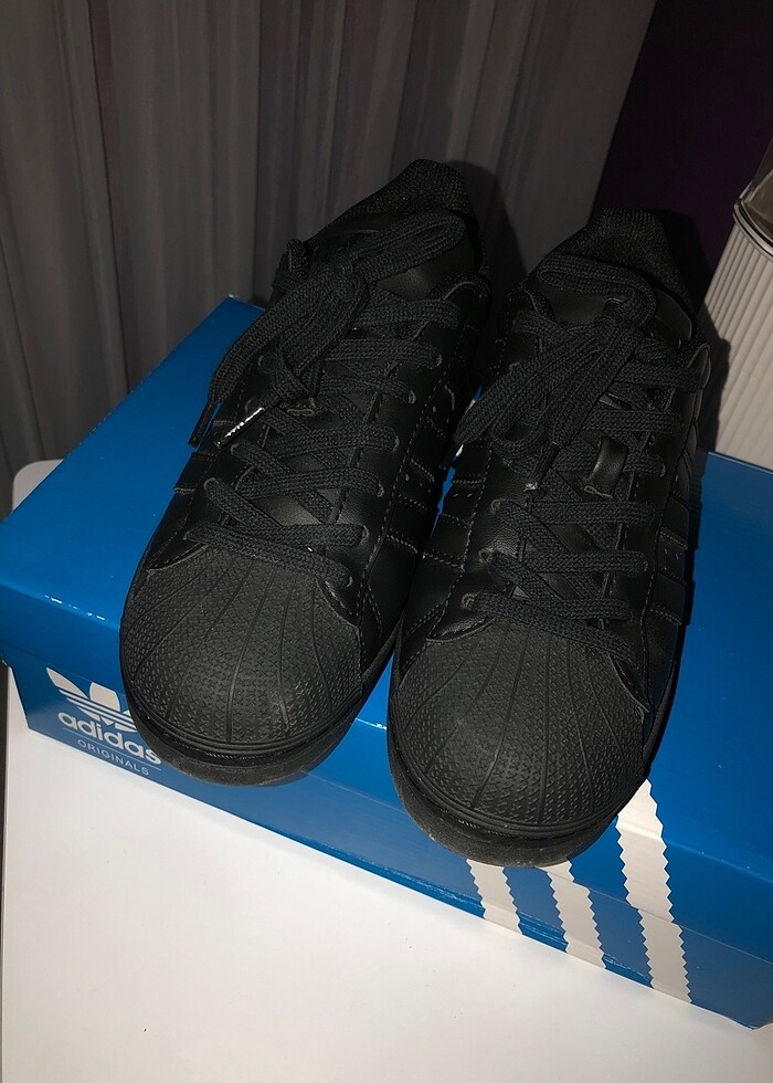 Siyah Adidas Superstar - Görsel 4