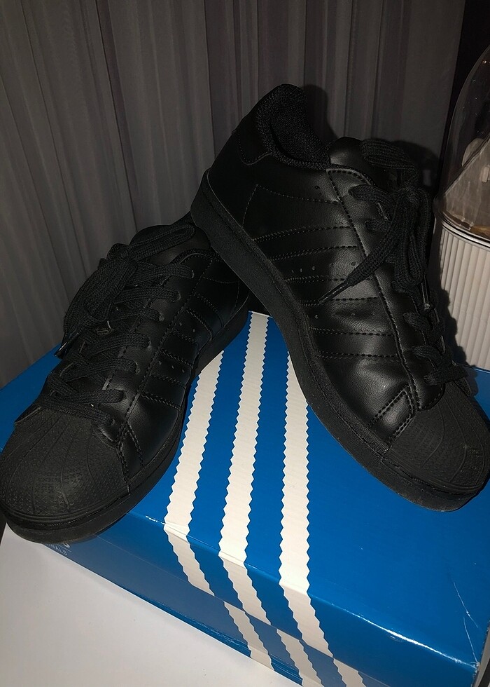 Siyah Adidas Superstar - Görsel 5