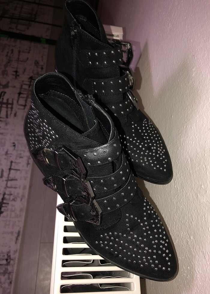 Siyah Kemerli Kısa Bot - Görsel 5