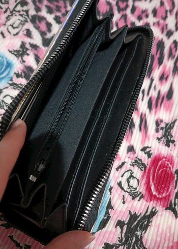 Parlak Yılan Desenli Fermuarlı Kadın Cüzdanı - Görsel 4