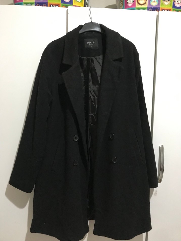 Siyah Düğmeli Kaban - Görsel 3