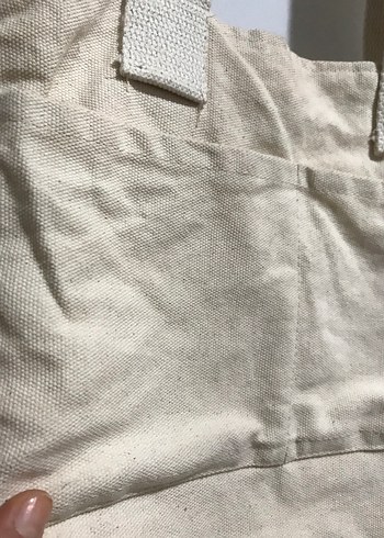 Bej Keten Kadın Çanta - Görsel 6