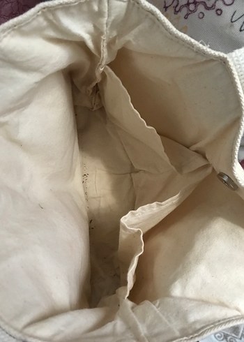 Bej Keten Kadın Çanta - Görsel 4