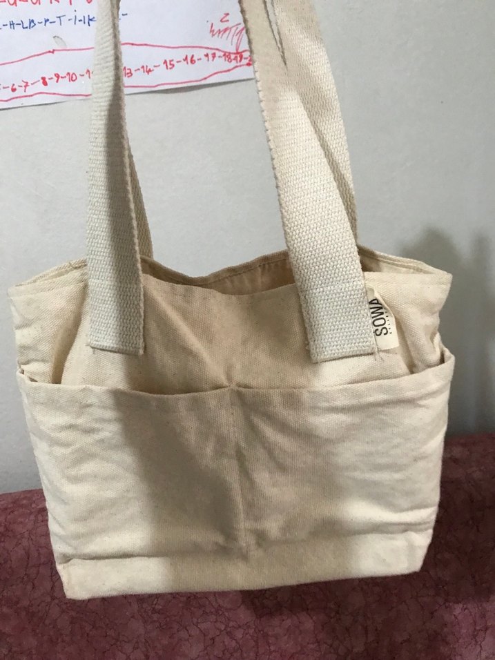 Bej Keten Kadın Çanta - Görsel 2