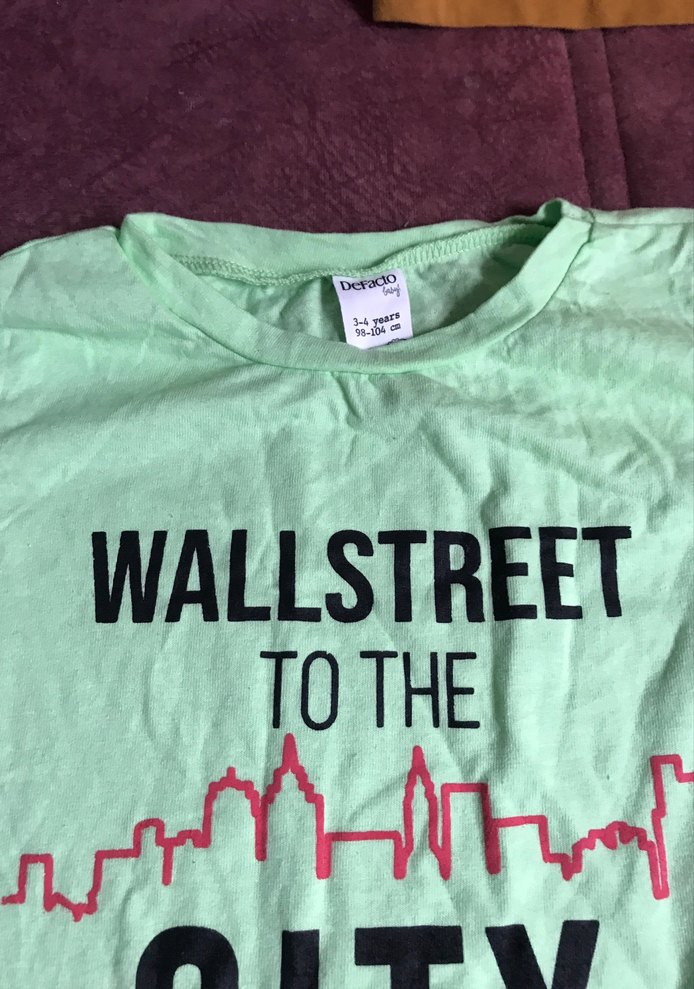 Çocuk Yeşil Baskılı Pamuk Tişört - Görsel 2