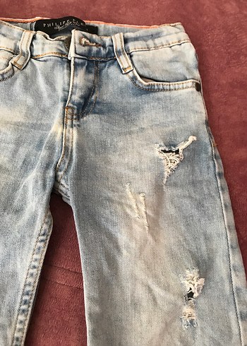 Erkek Çocuk Mavi Rahat Kesim Denim Şort - Görsel 3