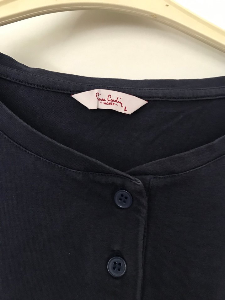 Düğmeli Siyah Pamuklu pijama üstü - Görsel 3