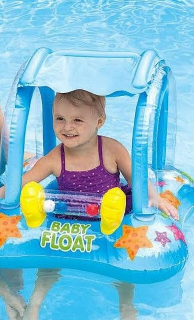 Çocuklar için Renkli Mavi Şişme Havuz Seti - Görsel 3