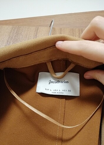 Stradivarius taba süet trençkot 