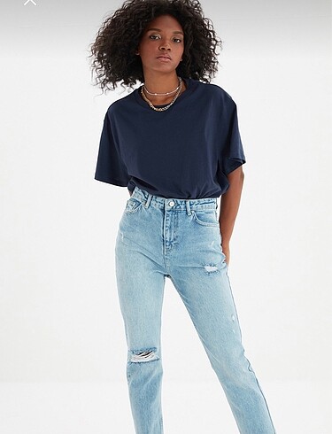 Trendyol yüksek bel mom jeans