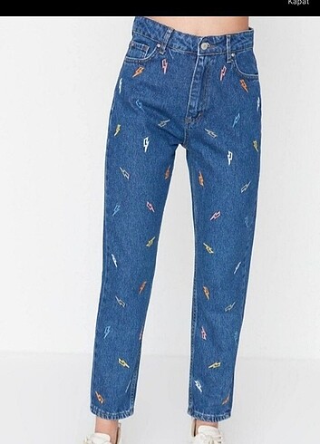 s Beden Şimşekli mom Jeans