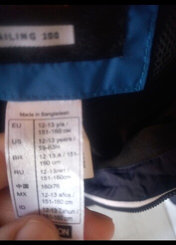 12-13 Yaş Beden Decatlon yağmurluk 