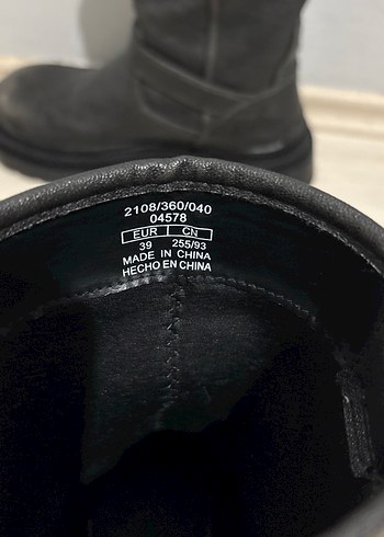 Erkek Siyah Deri Tokalı  Bot postal - Görsel 5