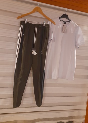 l beden haki renk alt takım olarakta  Rahat Kesim Eşofman Altı - Görsel 4